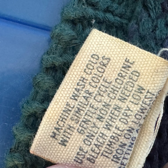 Sky and Sparrow Green and White Striped Crew Neck Sweater M - Picture 4 of 4